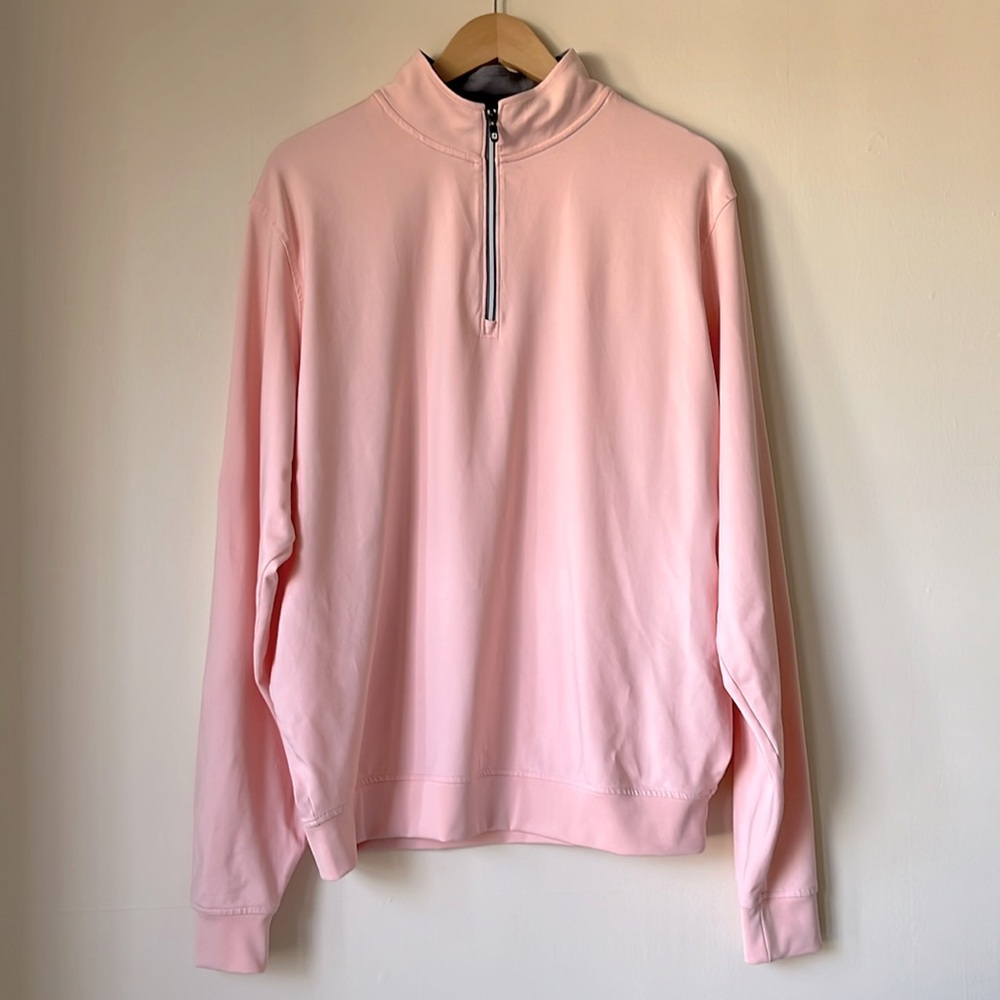 Men’s FootJoy Half Zip Golf Pullover Light Pink Size Large